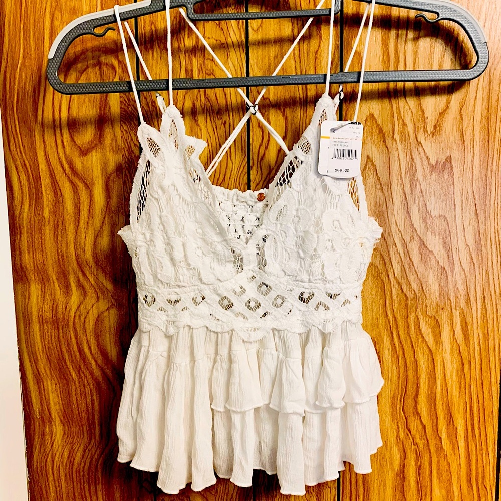 NWT! Free People Laced Tank Top Size S